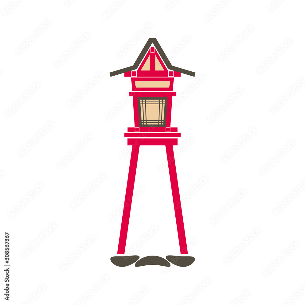 Japanese lantern toro icon isolated on white background Japanese lantern toro icon isolated on white background
