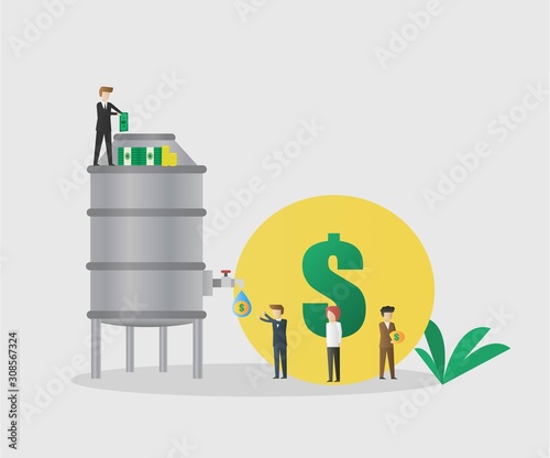 cash flow concept,Business and investments need to money managment