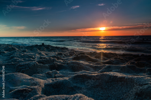 Sunset on Gulf of Mexico Beach in Captiva Island, Florida, USA photo
