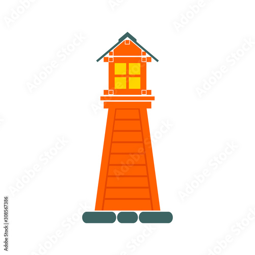Japanese lantern toro icon isolated on white background