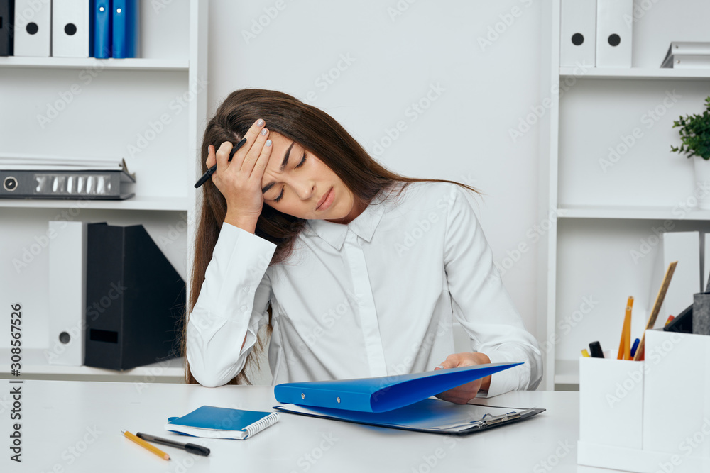 young woman in office young woman in office