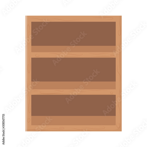 wooden shelf furniture storage icon