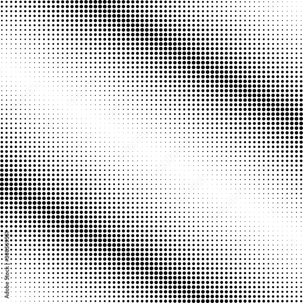 Abstract halftone dotted background. Monochrome pattern with dot and circles.  Vector modern pop art texture for posters, sites, business cards, cover postcards, interior design, labels, stickers.