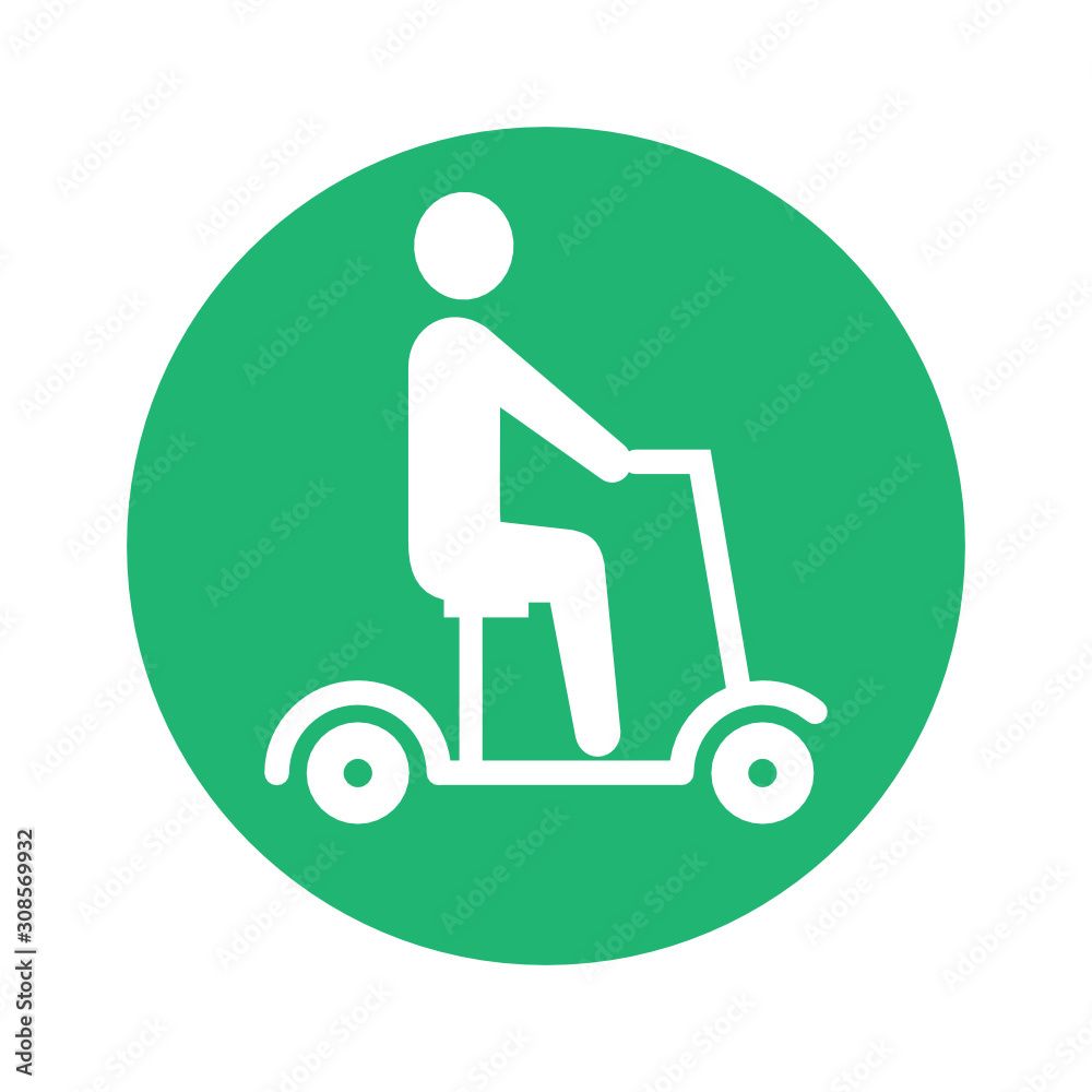 scooter round icon