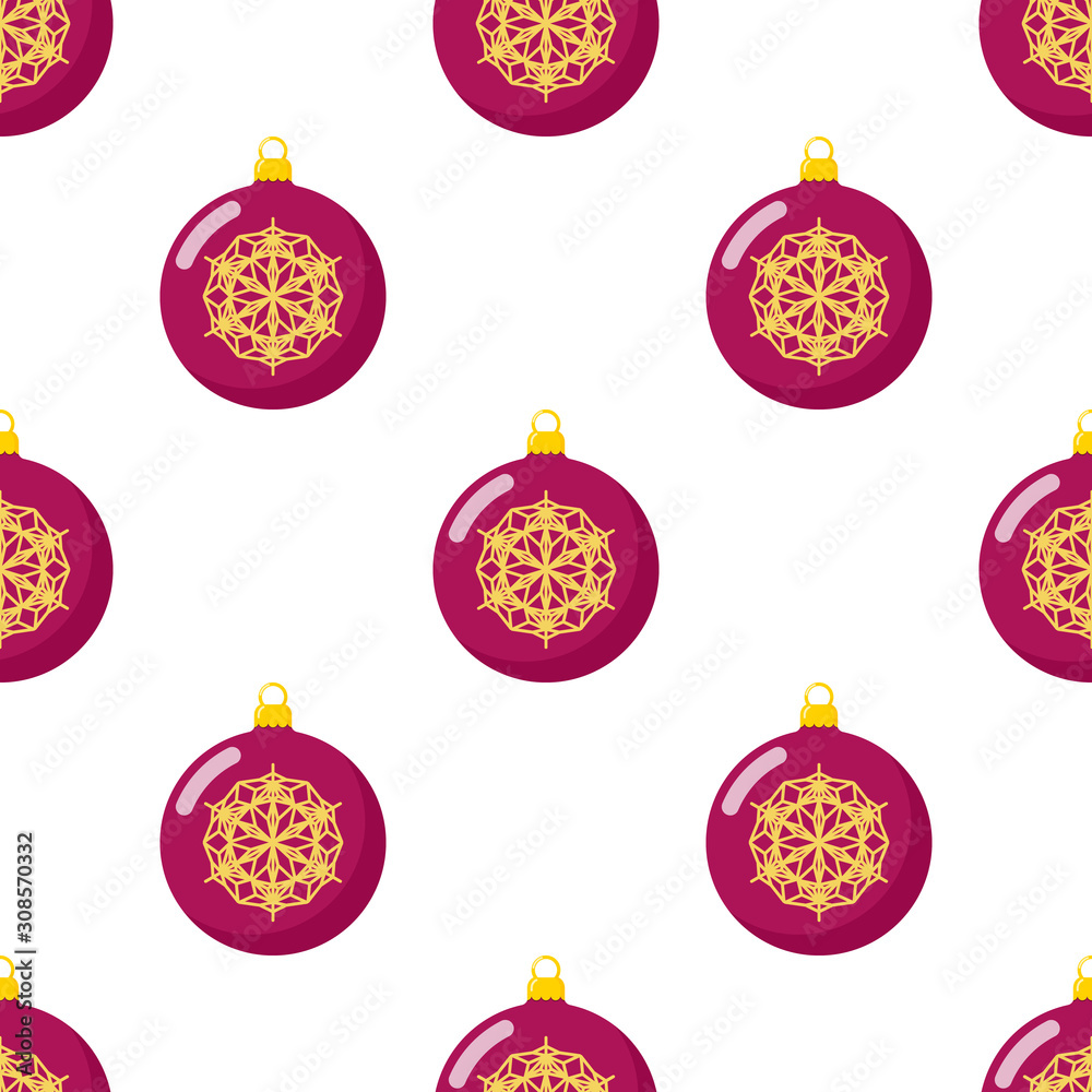 Holiday colorful seamless pattern with christmas balls. Holiday colorful seamless pattern with christmas balls.