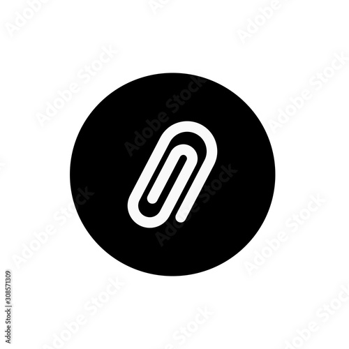 Paper clip icon  vector illustration. Flat design style. vector paper clip icon illustration isolated on white  paper clip icon Eps10. paper clip icons graphic design vector symbols.