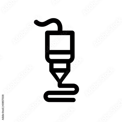 3d-printer icon, vector illustration. Flat design style. vector 3d-printer icon illustration isolated on white background, 3d-printer icon Eps10. 3d-printer icons graphic design vector symbols.