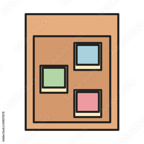 wooden board with note memo paper