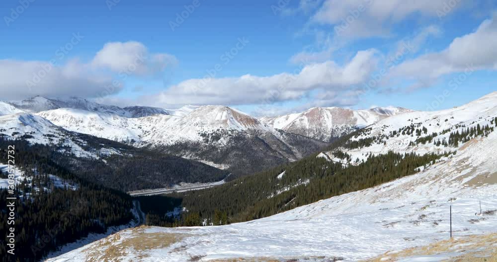 Beautiful Snow Covered Mountains, Loveland Pass, Colorado, 4K Beautiful Snow Covered Mountains, Loveland Pass, Colorado, 4K