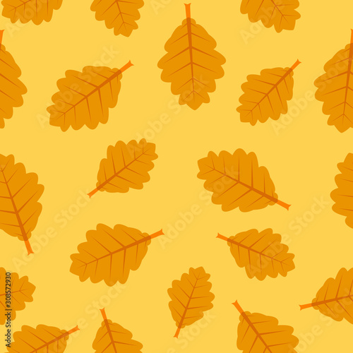 Seamless pattern with autumn leaves