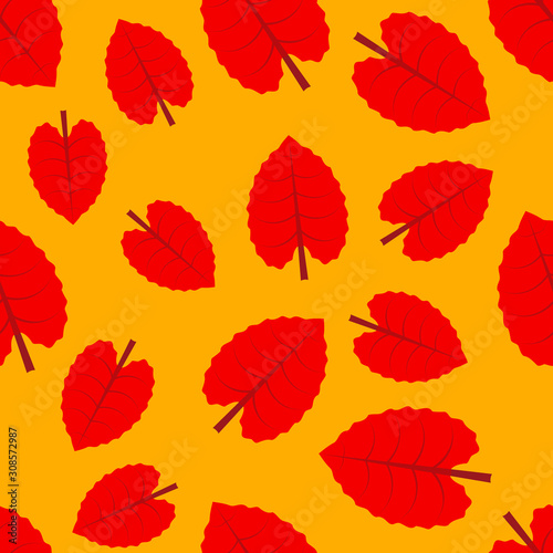 Seamless pattern with autumn leaves
