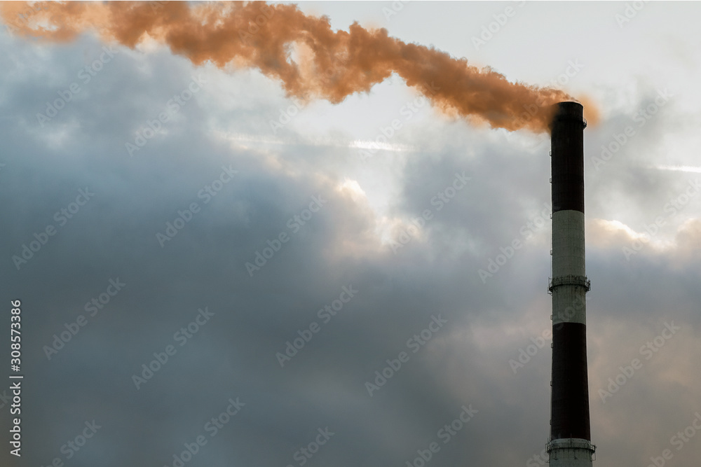 Nitric oxide, nitrogen dioxide is a poisonous gas, reddish-brown in ...