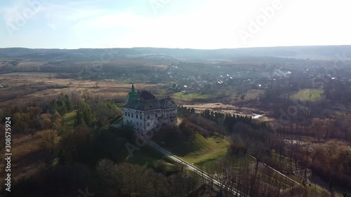 Ukraine castle in Olesko Aerial, Oleskiy zamok photo