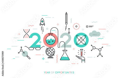 Infographic concept 2020 year of opportunities