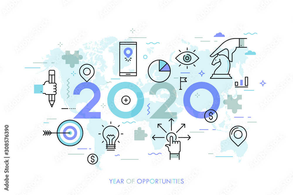 2020 Year of Opportunities Concept 2020 Year of Opportunities Concept