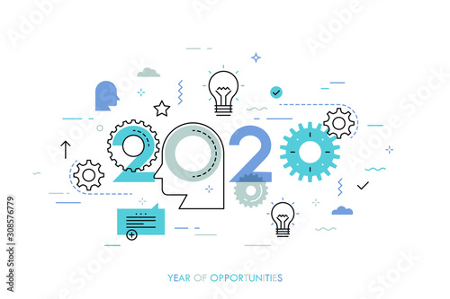 Infographic concept 2020 year of opportunities