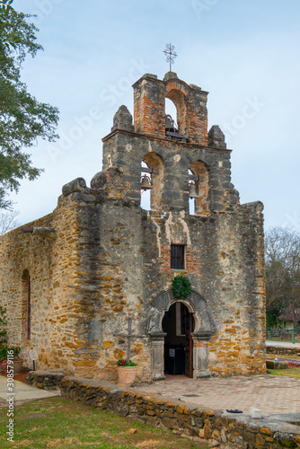 Photography Mission San Francisco de la Espada in San Antonio, Texas, USA