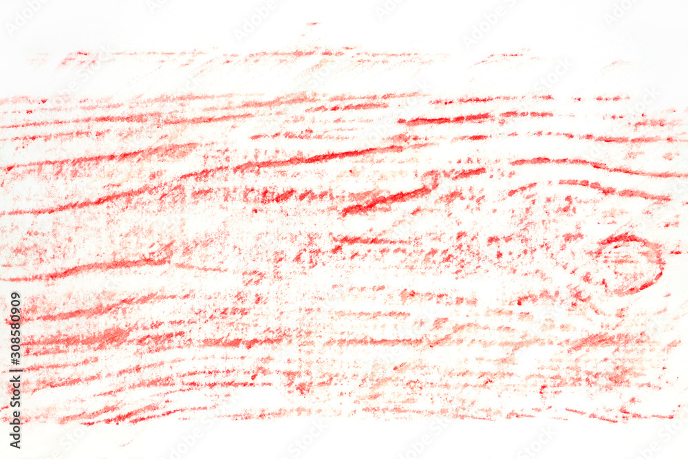 Obraz premium Dark red pencil lines on paper. Wooden futuristic tracks. Abstract grungy hand drawn backdrop. Chalk texture background grunge style