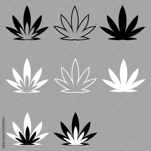icons on the theme of marijuana use