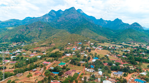 Aerial view of the mount Uluguru in Morogoro. photo