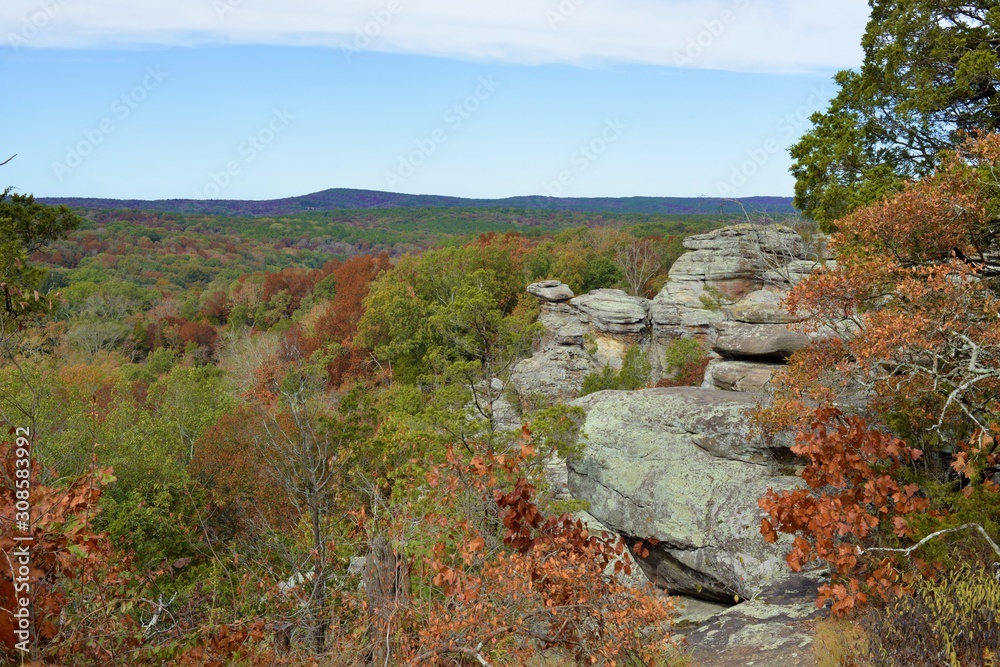 Fototapeta premium Camel Rock Garden of the gods in Illinois