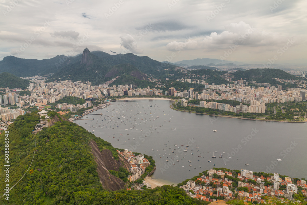 City of Rio de Janeiro and corcovado in the background, Brazil, South America