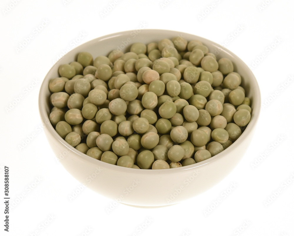 Pea seeds in bowl