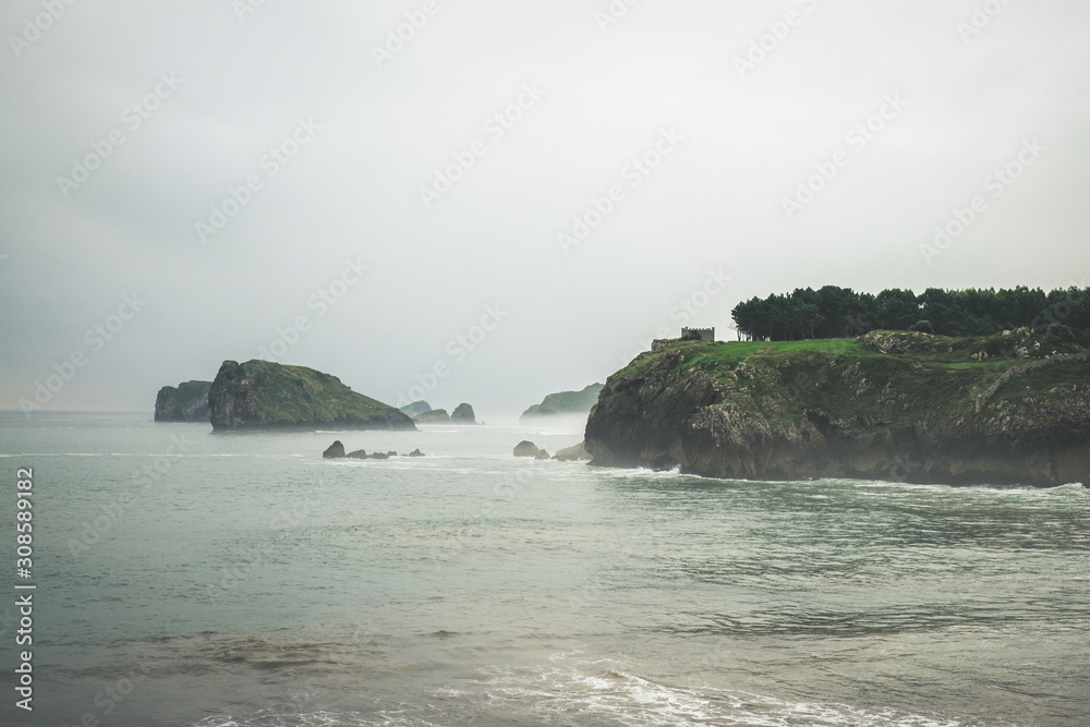 Coast of northern Spain, Camino del Norte, Llanes Coast of northern Spain, Camino del Norte, Llanes