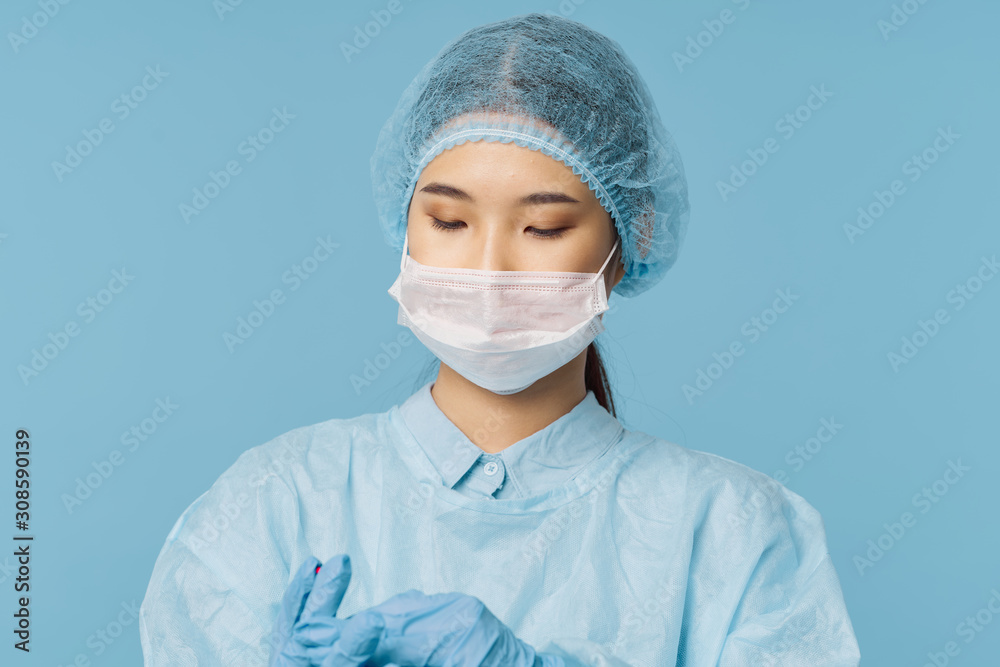 portrait of a surgeon wearing mask portrait of a surgeon wearing mask