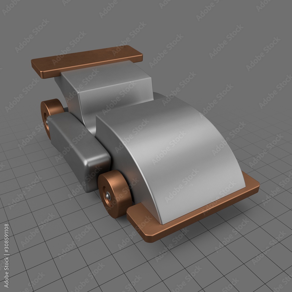 Metal toy racecar Stock 3D asset | Adobe Stock