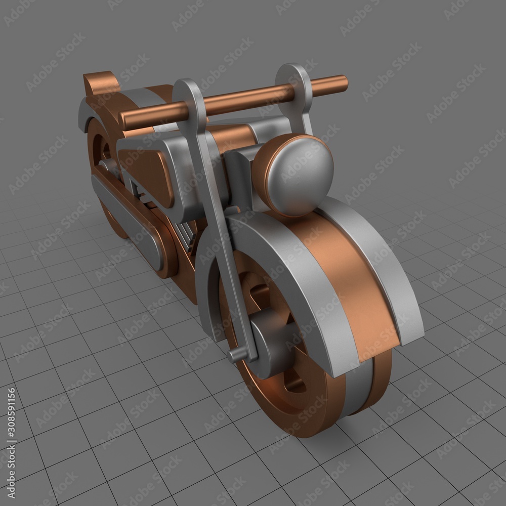 Metal toy motorcycle Stock 3D asset Adobe Stock