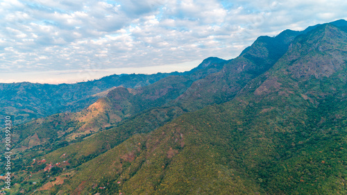 Fototapeta Naklejka Na Ścianę i Meble -  Aerial view of the mount Uluguru in Morogoro.