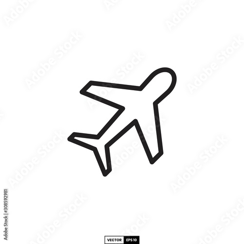 Airplane icon, design inspiration vector template for interface and any purpose