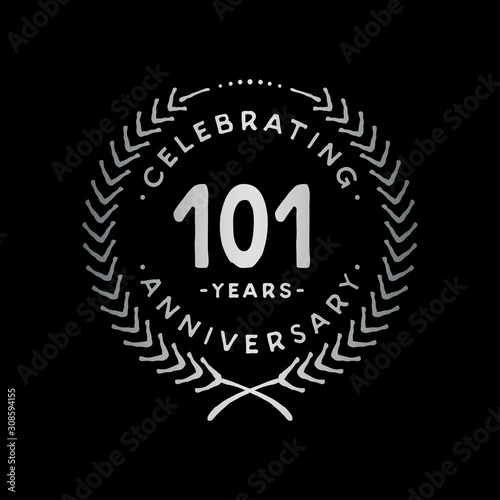 101 years design template. 101st vector and illustration.