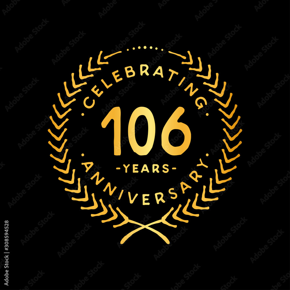 106 years design template. 106th vector and illustration. 106 years design template. 106th vector and illustration.