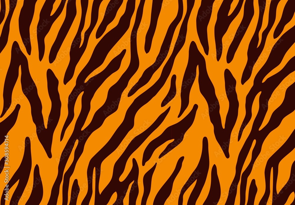tiger skin pattern on orange background. tiger skin pattern on orange background.
