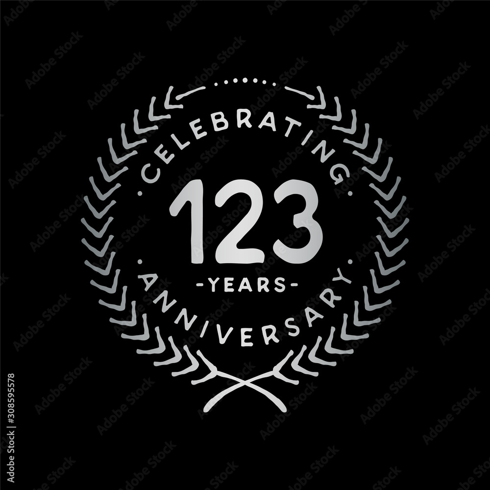 123 years design template. 129rd vector and illustration. 123 years design template. 129rd vector and illustration.