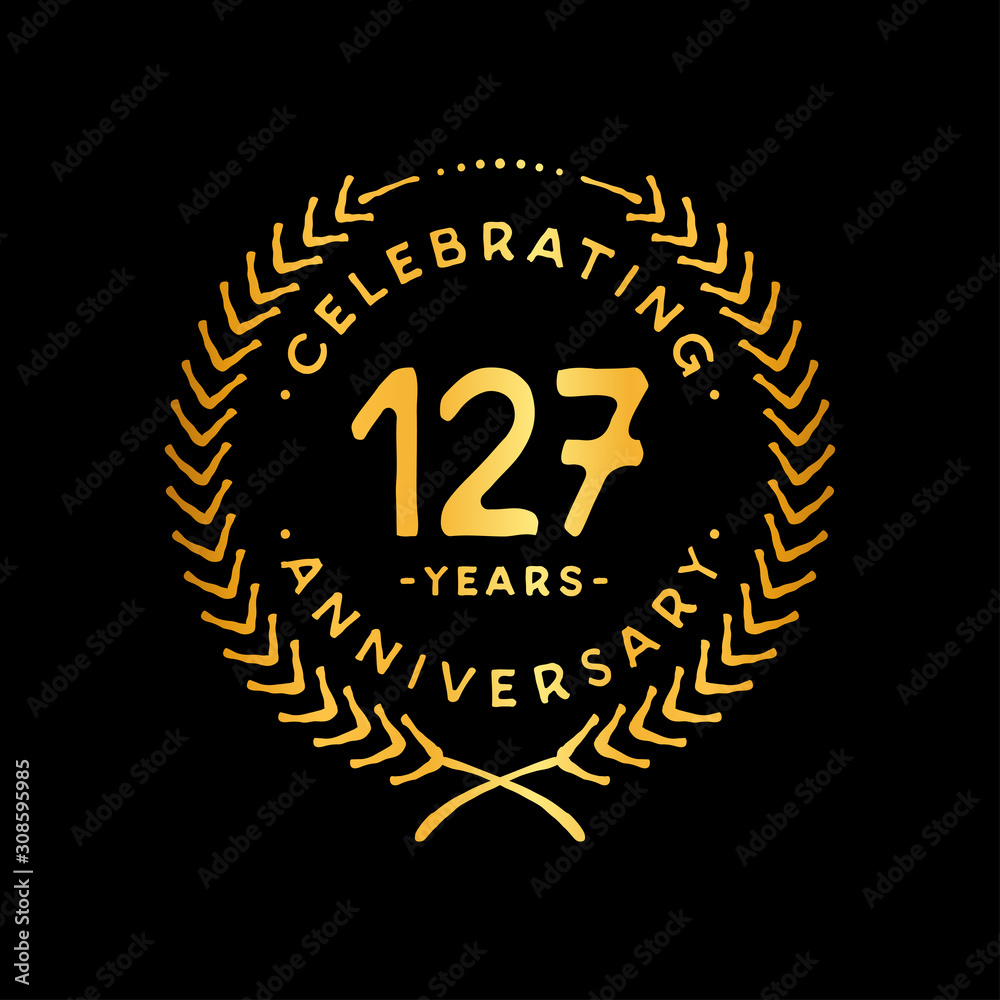 127 years design template. 127th vector and illustration. 127 years design template. 127th vector and illustration.