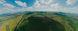 Green forest and green field in Lithuania, 360 VR Sphere