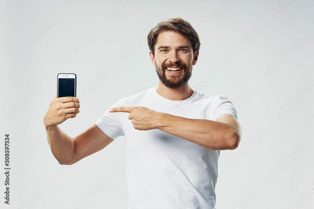 young man with mobile phone