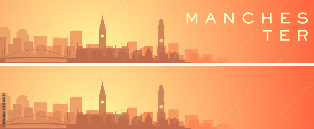 Manchester Beautiful Skyline Scenery Banner