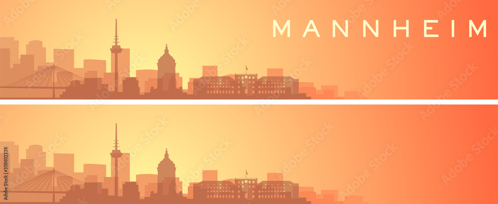 Mannheim Beautiful Skyline Scenery Banner