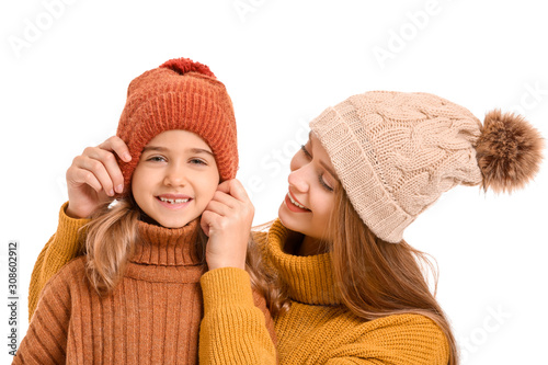 Woman and her little daught...