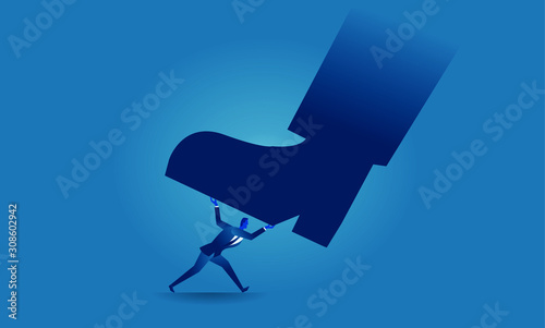 Business work concept illustration about hard work and pressure