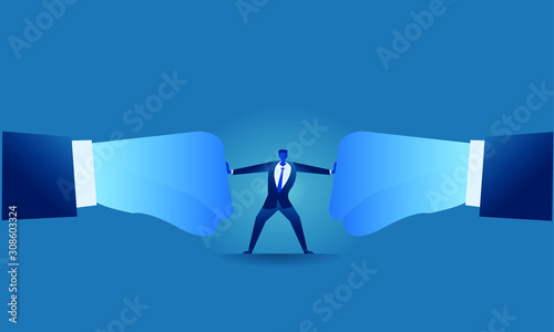 Business work concept illustration about hard work and pressure