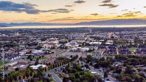 Aerial Timelapse of Brigham Young University Campus in Provo, Utah