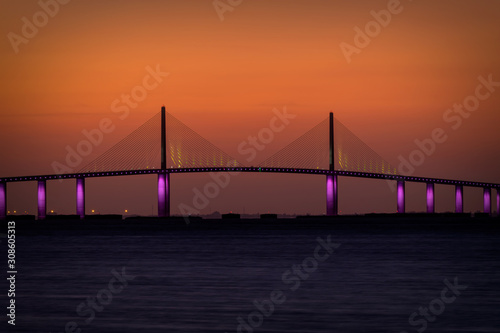 Pre-dawn over the Sunshine Skyway Bridge, St. Petersburg, Florida © dianarobinson