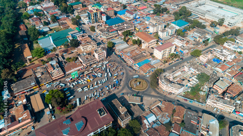 Aerial view of the Morogoro town in Tanzania