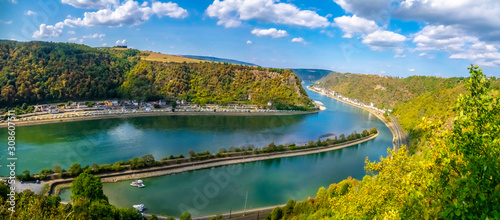 Panorama view to the Rhine River