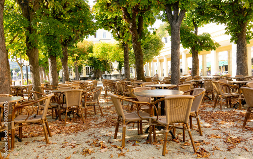 Fototapeta Naklejka Na Ścianę i Meble -  Unvisited outdoor Restaurant